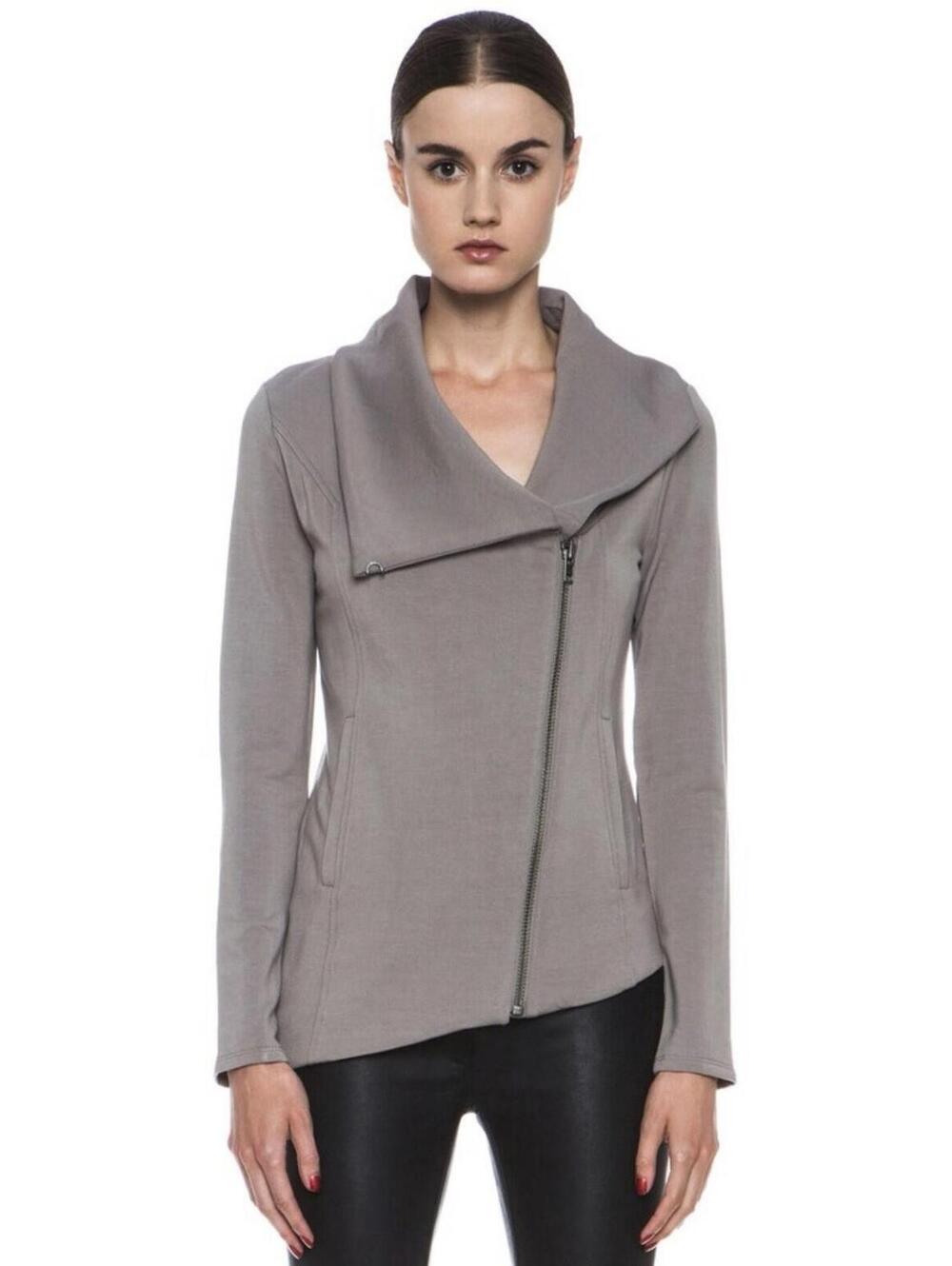 HELMUT LANG Women’s Villus Zip Up Sweatshirt Jacket In Wharf-Size Large